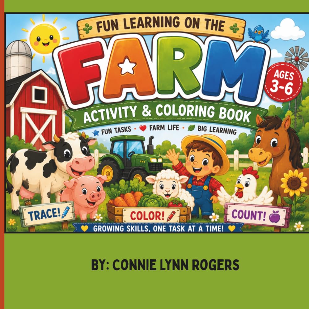 Fun Learning on the Farm: Color, Trace, Draw & Learn on the Farm