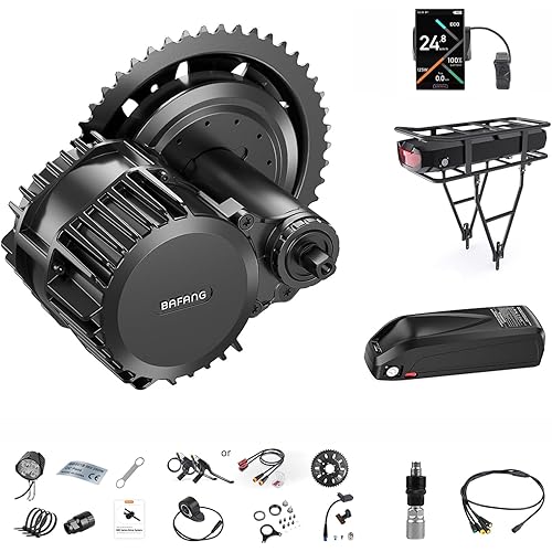 BAFANG 1000W Mid Drive Kit,BBS03 BBS-HD 52V Ebike Motor with Digital Display&46T Chainring,Mid Drive Electric Bike Conversion Kits with Battery(Optional) Fit 68-73MM BB Size Bikes