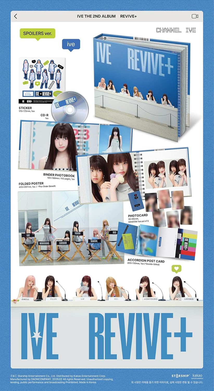 IVE - THE 2ND ALBUM [REVIVE+] (SPOILERS ver.) 1ea + Official Exclusive Photocard 1ea (Random 1 Out of 6)(SS)
