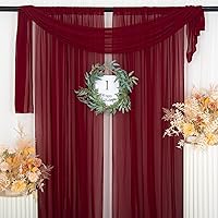 Vista 21 de ShinyBeauty Cortina de Fondo de Gasa Rosa Fuerte 10 Pies Cortinas Transparentes Fucsia 2 Paneles 29x120 Pulgadas Cortinas Semi-Transparentes