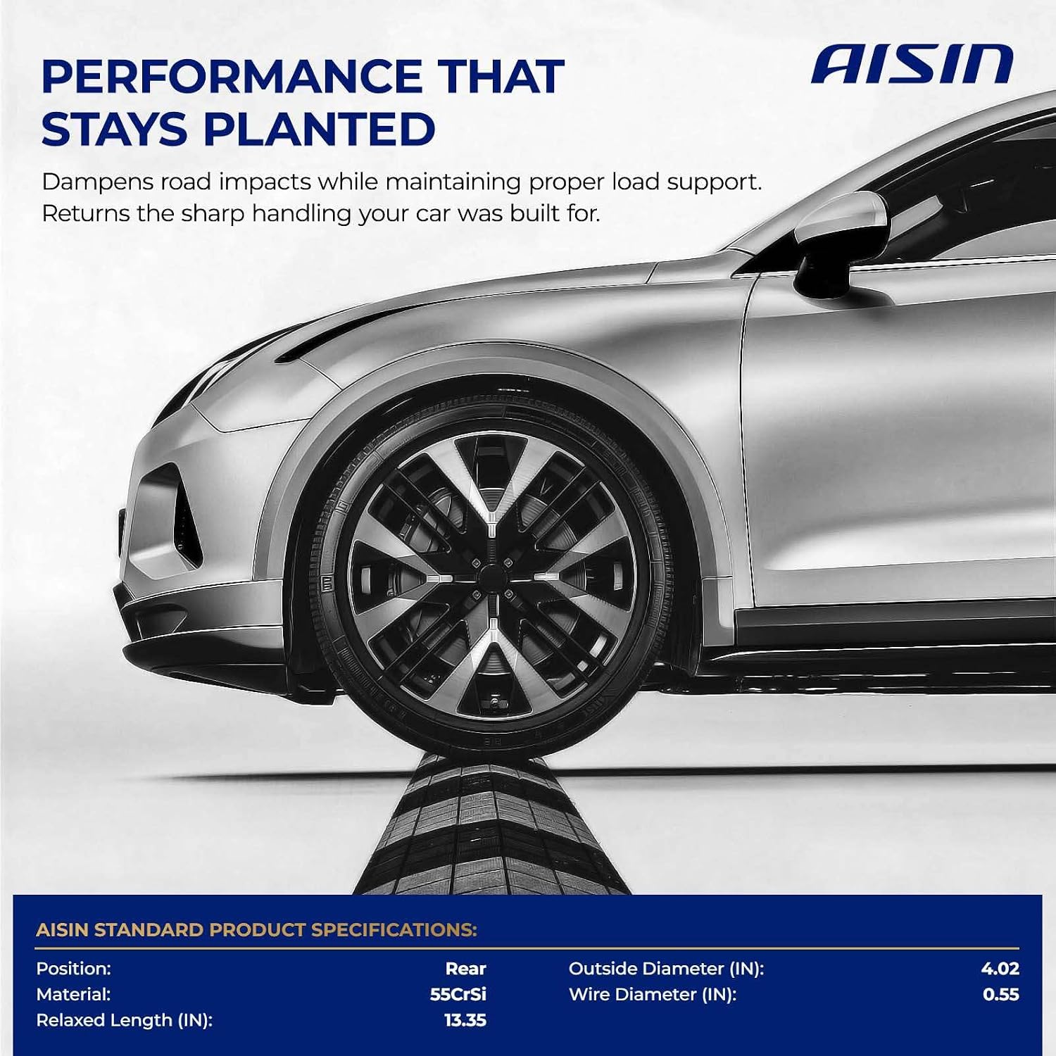 AISIN AFTERMARKET COSMB-00369 Set of 2 Rear Coil Spring - Compatible with Mercedes-Benz C200 2001-2004, C230 2004-2007, C240 C320 2001-2005, C280 C350 2006 2007, E280 1999, E320 1995-2002