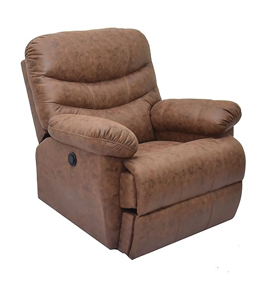 The Couch Cell Motorized Recliner in Tan Suede Specially for Senior