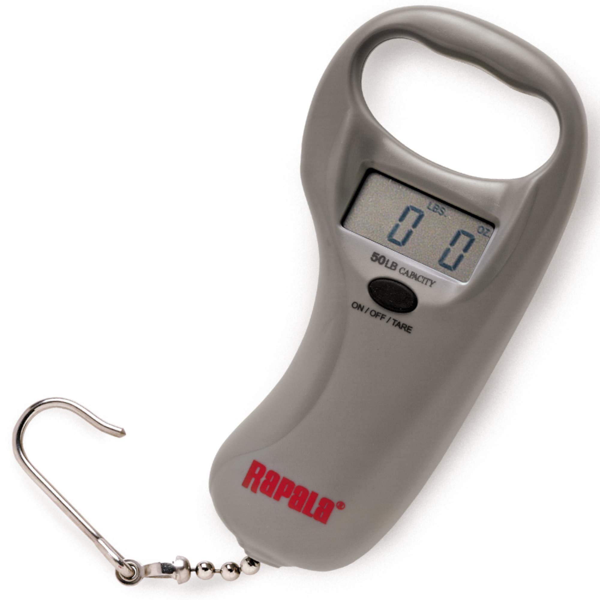 Rapala - Báscula digital Sportsman Digital Scale - Accesorios de pesca para pesar peces - Peso máximo 25 km - Pantalla fácil de leer - Pantalla kg y lb - Larga duración - Ganchos de acero inoxidable