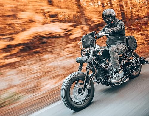 Miniatura 3 de DEEMEED Bolsa de manillar de motocicleta, hecha de cordura impermeable, bolsa de herramientas, bolsa de suspensión de apehanger de motocicleta