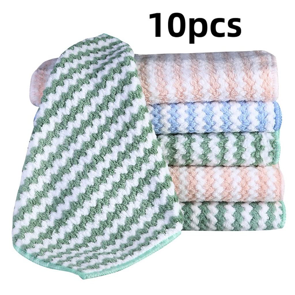 30x30cm 10 Uds. Estropajo de Cocina, paño de Cocina, Trapos para el hogar, Gadget, paño de Limpieza de Mesa de Aceite Antiadherente de Microfibra (10 Uds. 30x30cm)