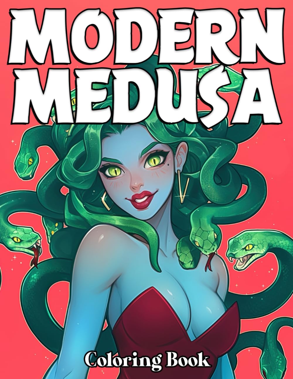 Modern Medusa Coloring Book: Iconic Gorgon Coloring Pages with Bold, Fierce Illustrations for Adults Relaxation & Stress Relief