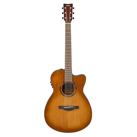 Yamaha TAS1 TansAcoustic Guitar w/Reverb, Delay, Chorus and Bluetooth, Concert Cutaway, Sand Burst