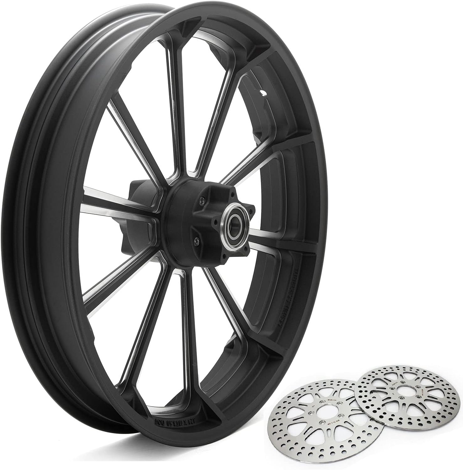 TARAZON 21inch Front Wheel w/Polished Rotors for Harley