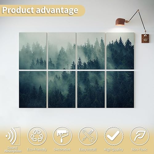 Miniatura 4 de Art3d Paneles de pared insonorizados de 48 x 32 pulgadas, paquete de 8 paneles acústicos de pared decorativos absorbentes de sonido para sala de