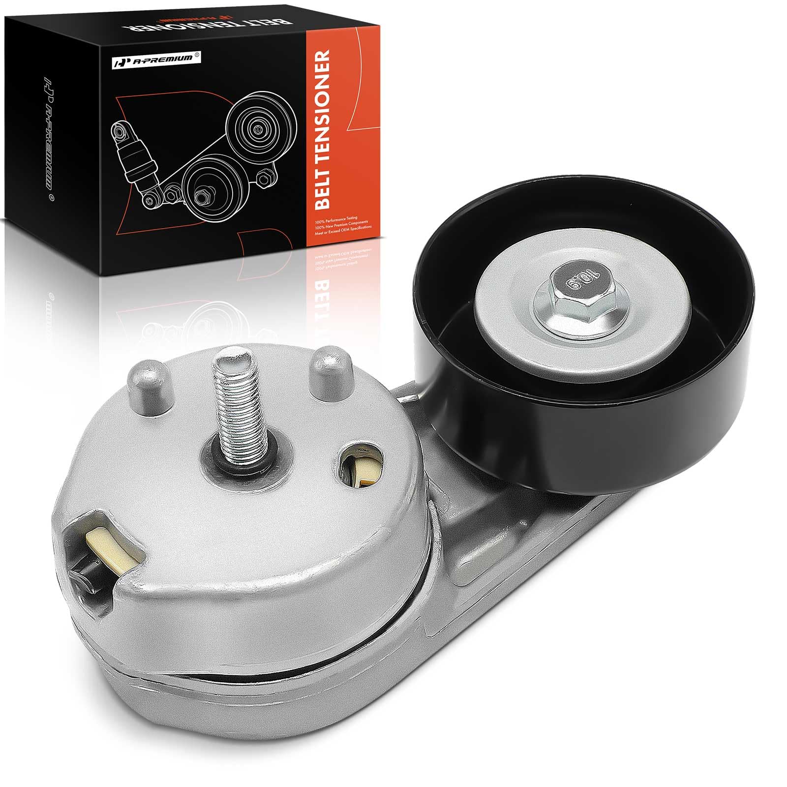 A-Premium Belt Tensioner Assembly with Pulley Compatible with Ford Escape, Fusion & Land Rover Range Rover, Range Rover Sport & Jaguar XF, XJ8, XJR,