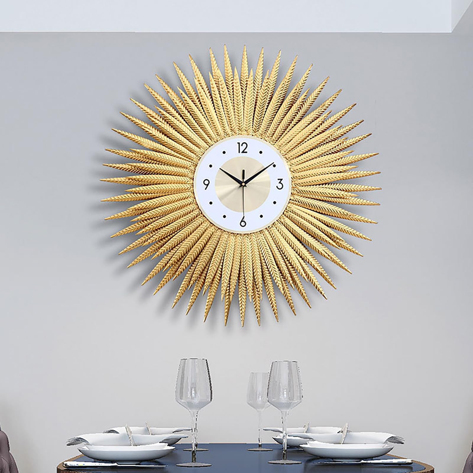 SaryEdge Wall Clocklarge Wall Clock for Living Room Bedrooms Office Kitchen Metal Silent Modern Wall 3D Art Decor Clocks,58Cm-70cm,58cm,58cm,58cm