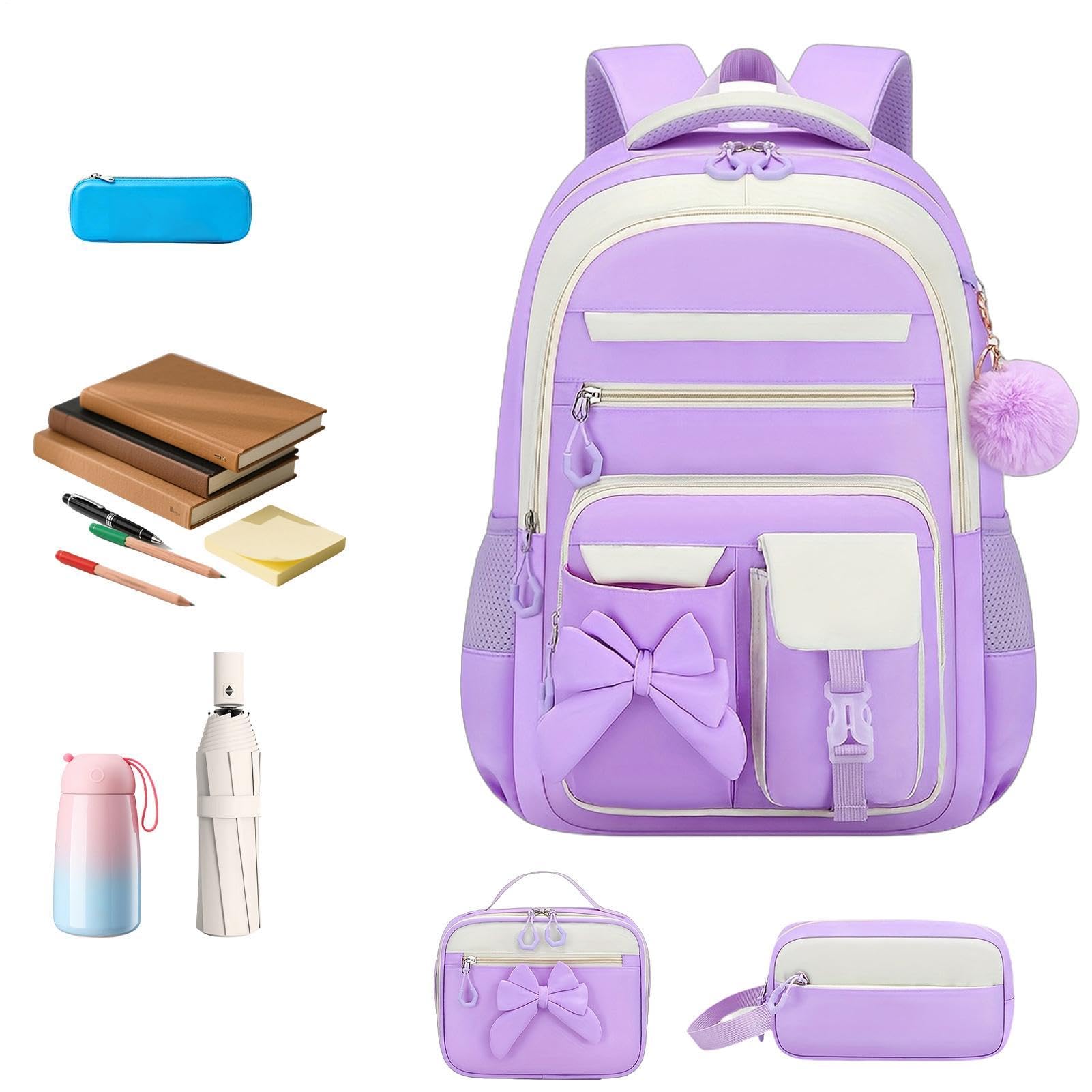 Zaino Per Le Ragazze Zaino Da Viaggio Antifurto Con Spallacci Regolabili | Borsa per libri scolastica Per Asilo, Infanzia, Elementari, Scuola Media, Bambini, Ragazzi, Ragazze E Adolescenti