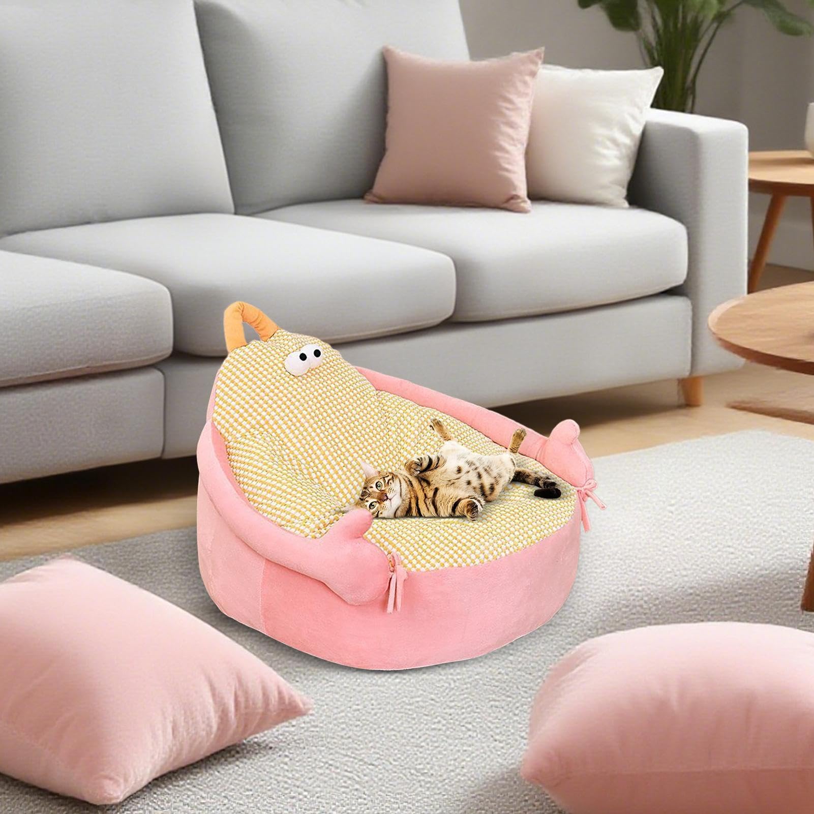 Cama Perros Suave Afelpado, De Mascotas, Calmante Y Cómodo para Dormir