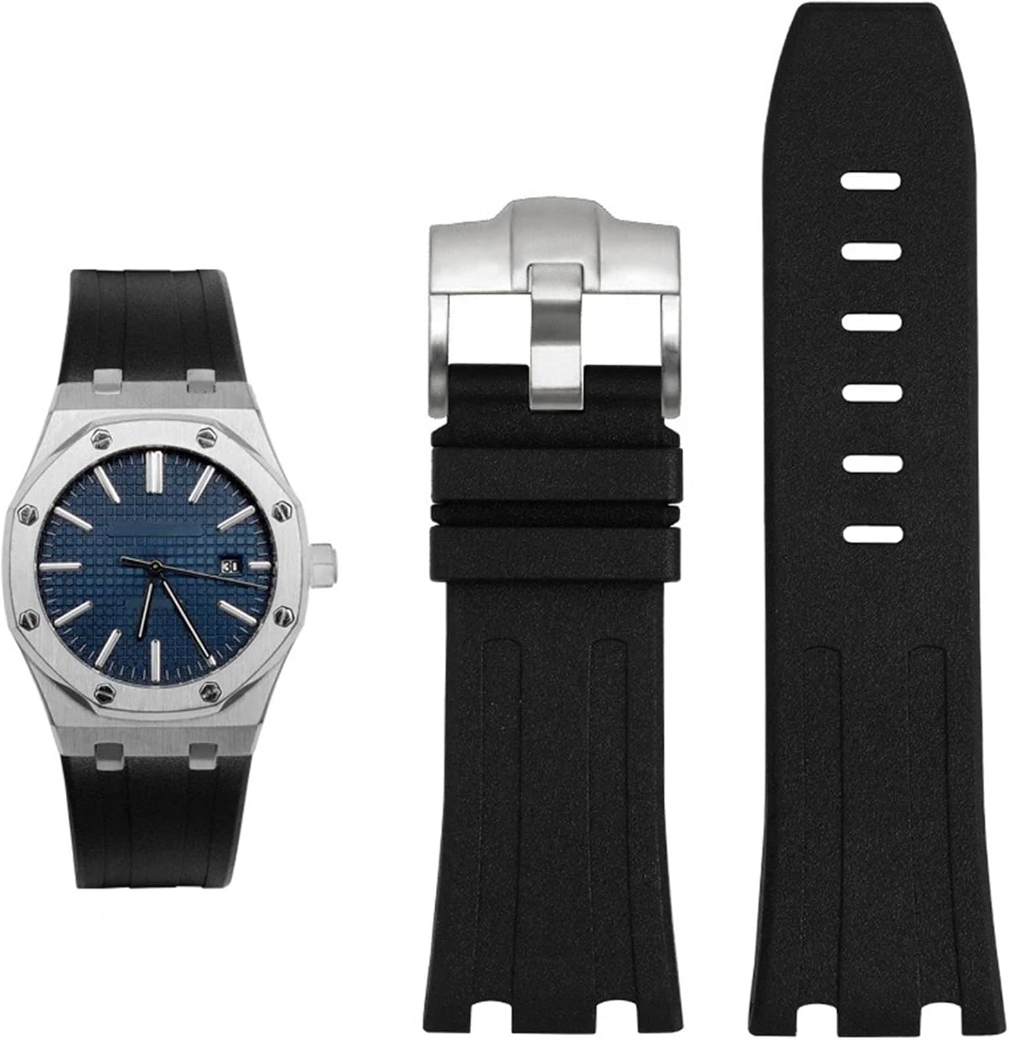 Rubber silicone strap for AP Abby 15703 Royal Oak Offshore series watch chain accessories 28mm watch Band