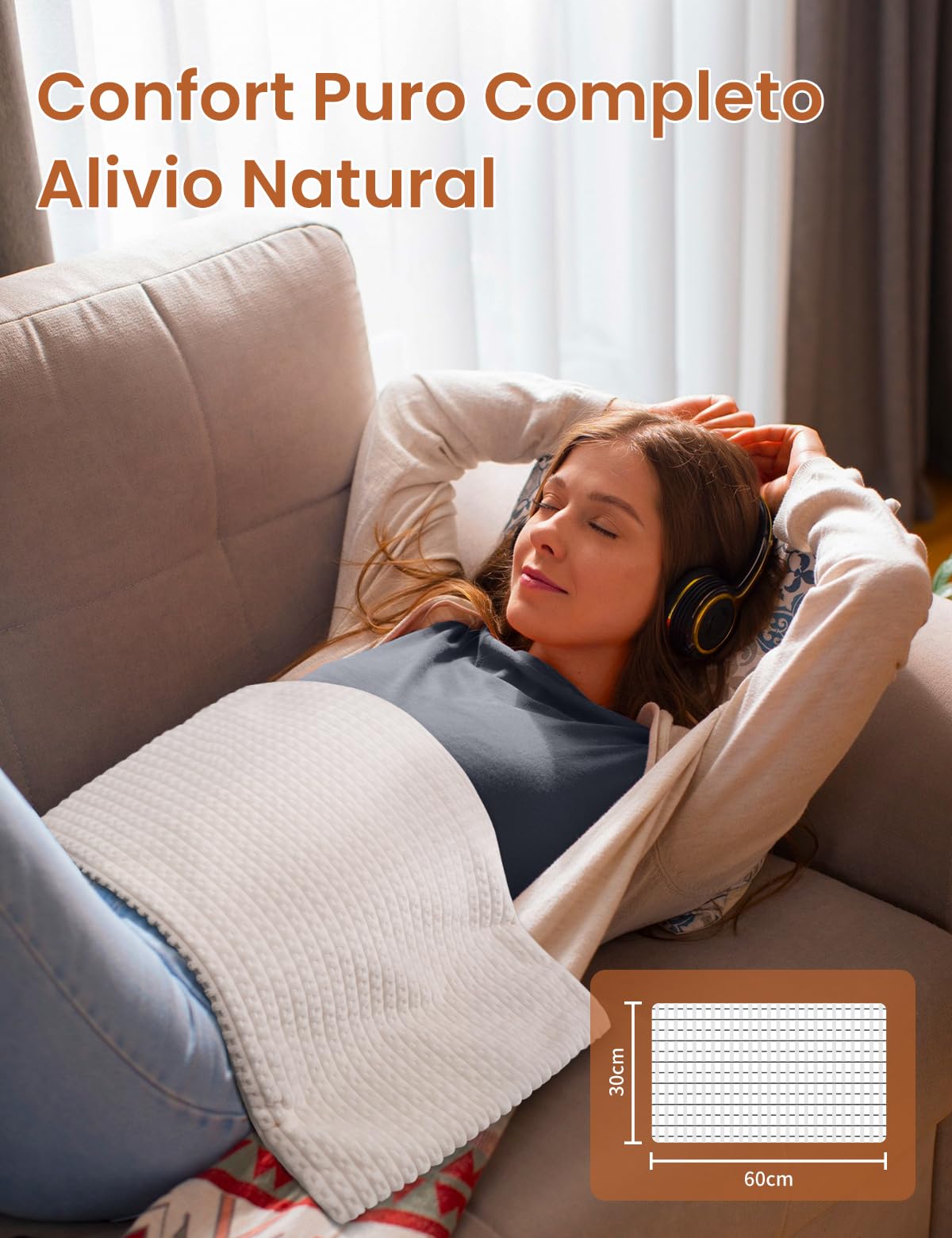 Manta Eléctrica con Funda Desmontable Lavable, Almohadilla Térmica Eléctrica, 6 Niveles de Temperatura, Apagado Automático de 3 Horas, Regalo Cálido para Familiares y Amigos