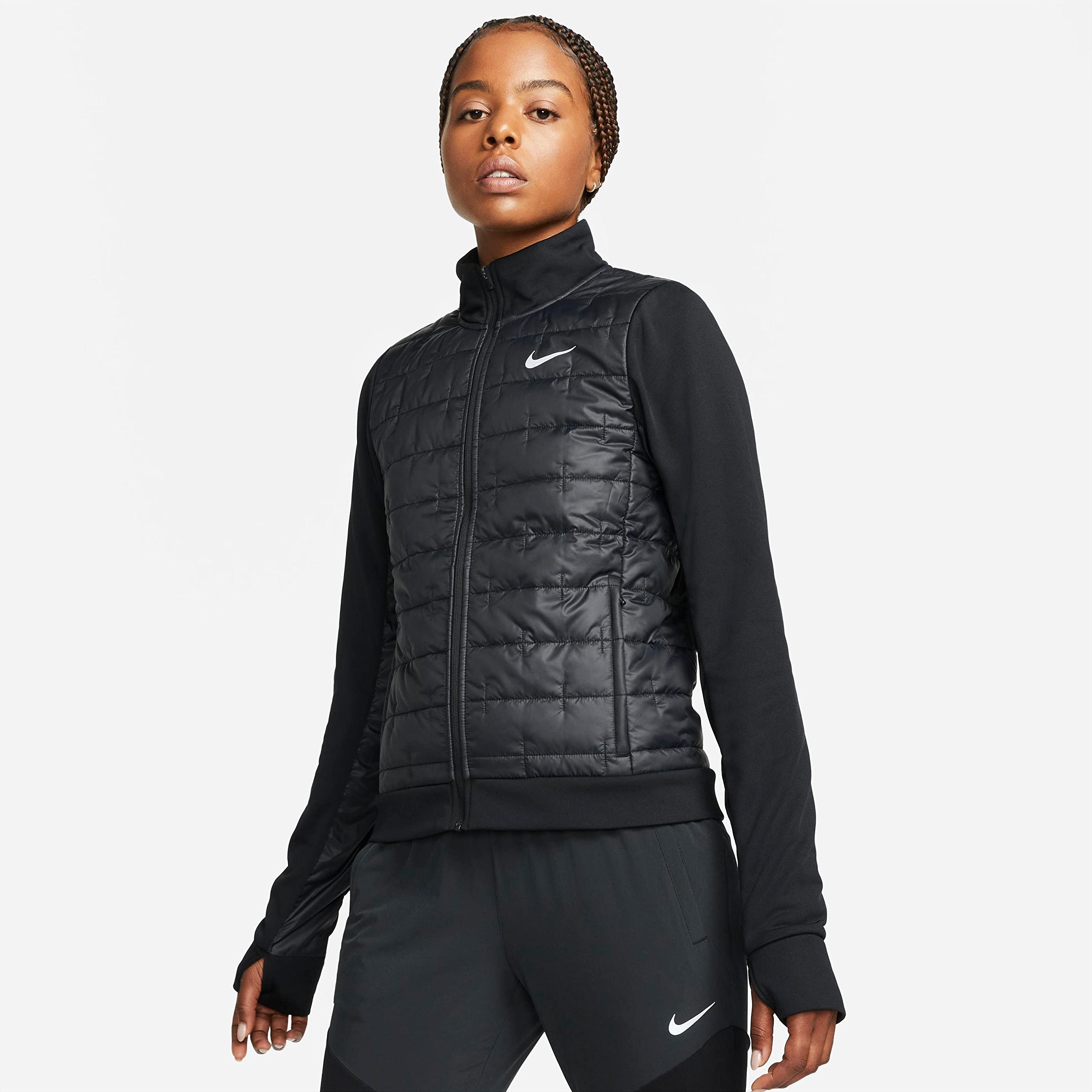 Nike Therma damska kurtka do biegania z syntetycznym wypełnieniem, zapinana na zamek błyskawiczny