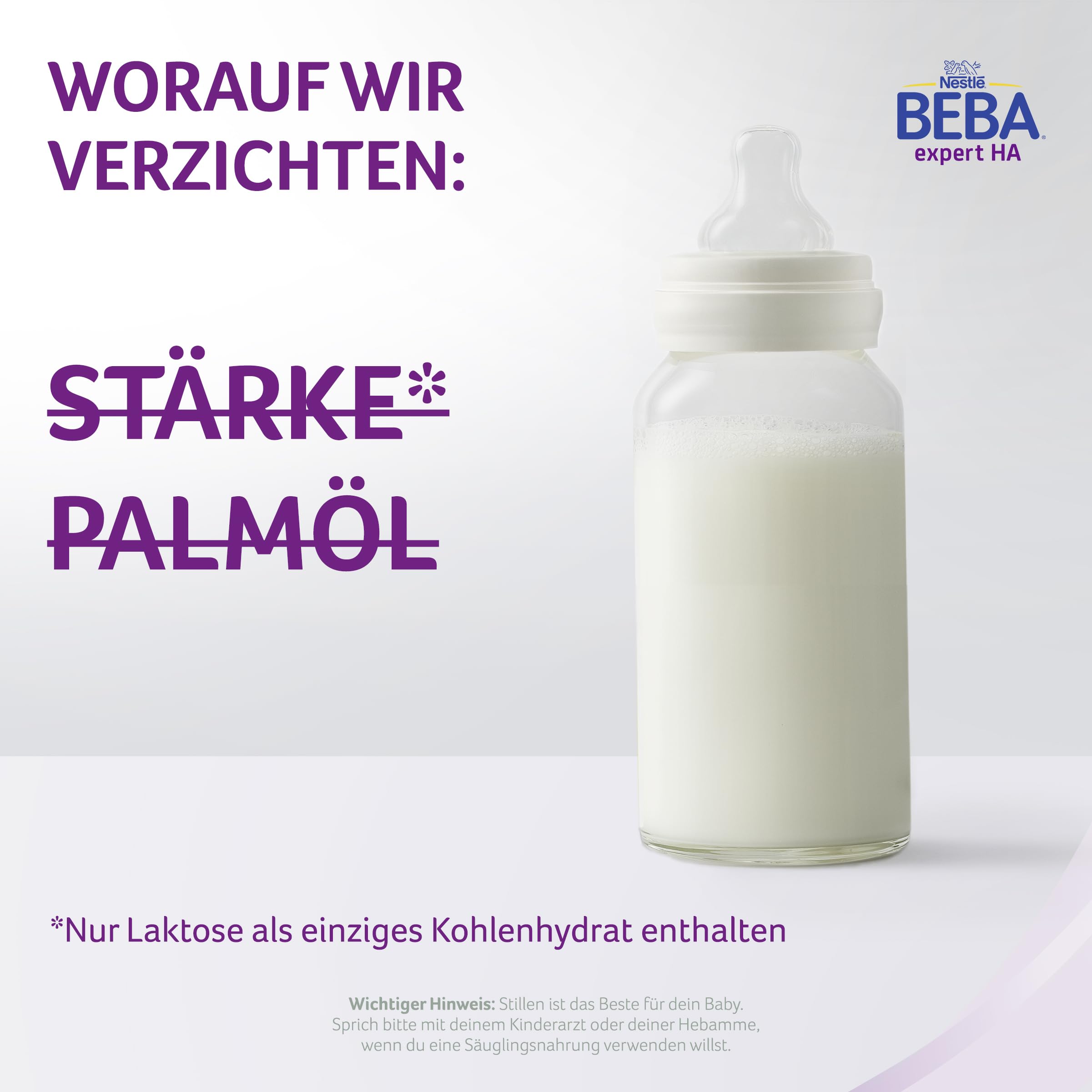 Nestlé BEBA expert HA PRE Hydrolysierte Anfangsnahrung, Säuglingsnahrung von Geburt an, 12er Pack (12 x 200ml)
