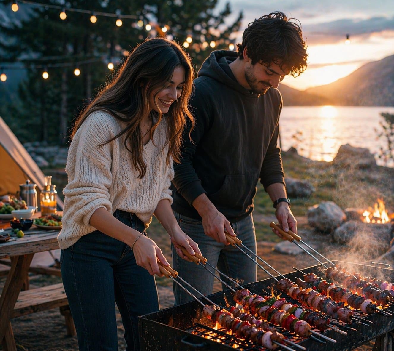 Stainless Steel BBQ Skewers - Grill & Roast! -9 Stainless Steel BBQ Skewers - Grill & Roast! -9