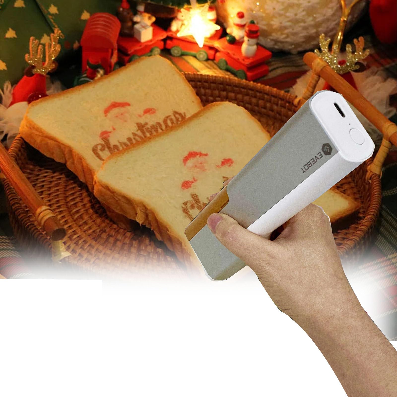 Stampante a getto d'inchiostro wireless portatile per arte alimentare, decorazione di torte e caffè, ideale per la progettazione di pane e pasticceria