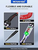 Vista 5 de Probador de Luz de Prueba Automotriz de 5-90V Probador de Circuito LED Digital con Pantalla de Voltaje, Probador de Voltaje Bidireccional