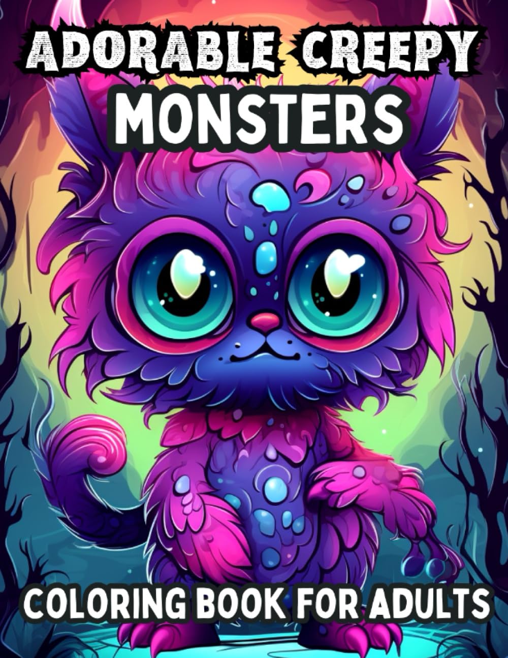 Adorable Creepy Monsters: Coloring Book for Adults
