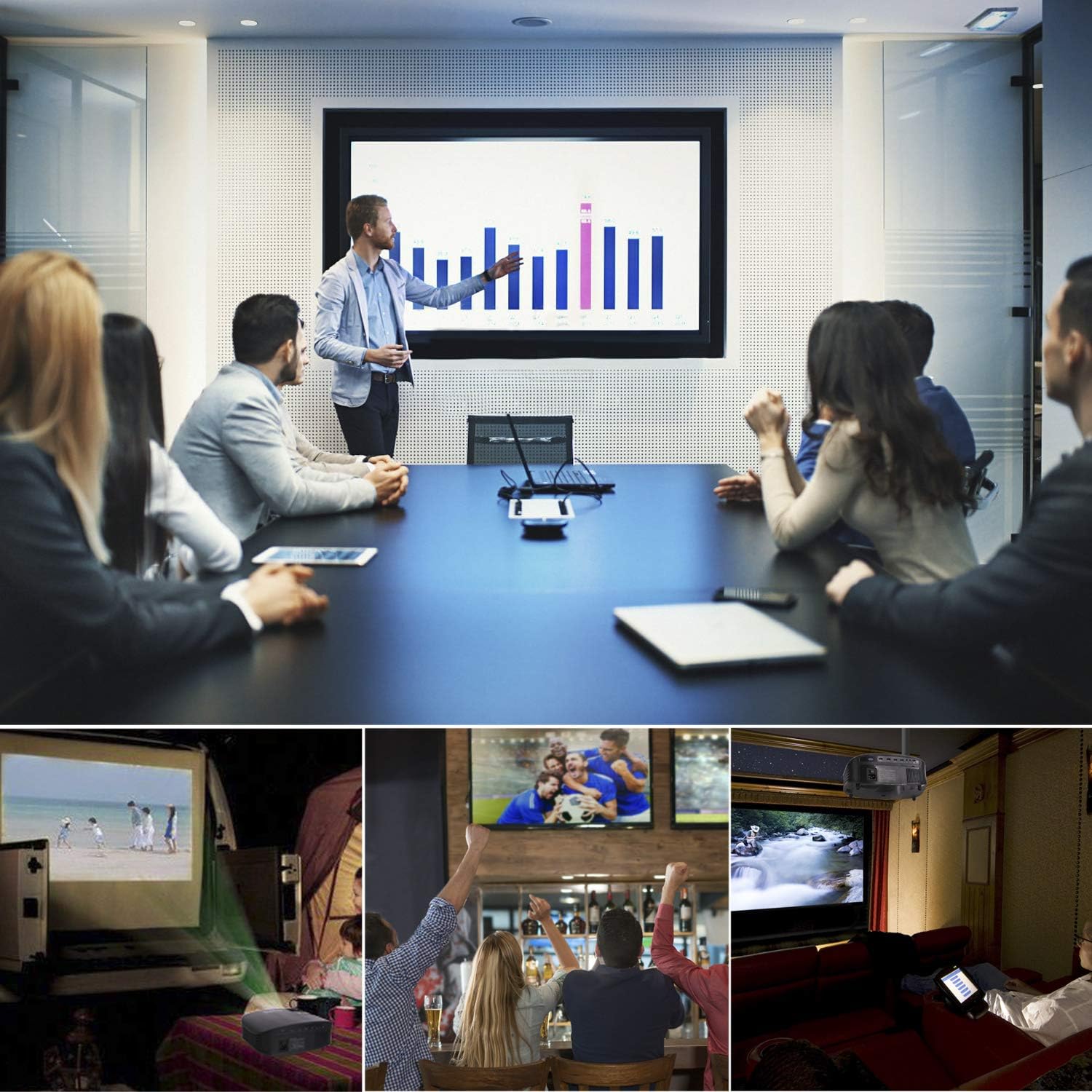 80% оƒƒ Dіѕсоunt Video Projector,DHAWS 3800LM 1080P Full HD HDMI Office Projector for Laptop Business PowerPoint Presentation and Home Theater (with PPT clicker) 🔥 Flаѕh Sаlе Video Projector,DHAWS 3800LM 1080P Full HD HDMI Office Projector for Laptop Business PowerPoint Presentation and Home Theater (with PPT clicker)