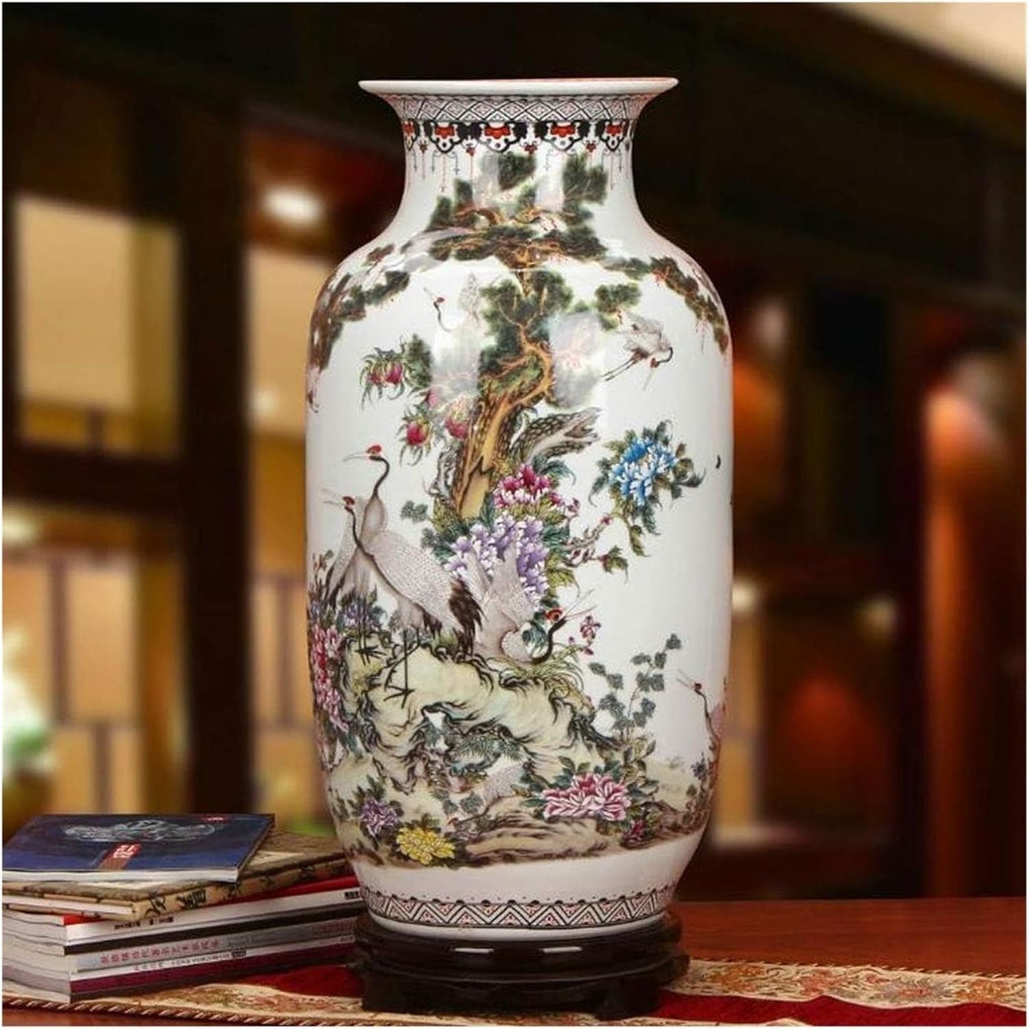 Vase Tabletop Large Tabletop Excellent Porcelain Jingdezhen Ceramics Capital Accessories Classical Styles 61 * 30cm