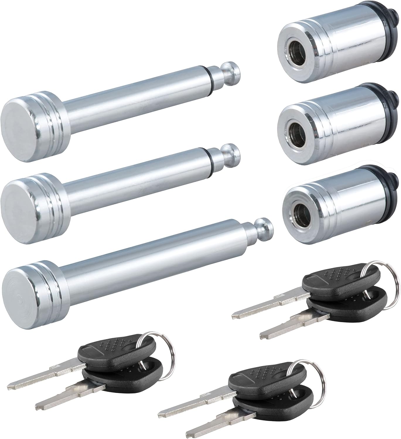 CURT 70005 Rambler RV Tow Bar Lock Set, 3-Pack, Keyed-Alike