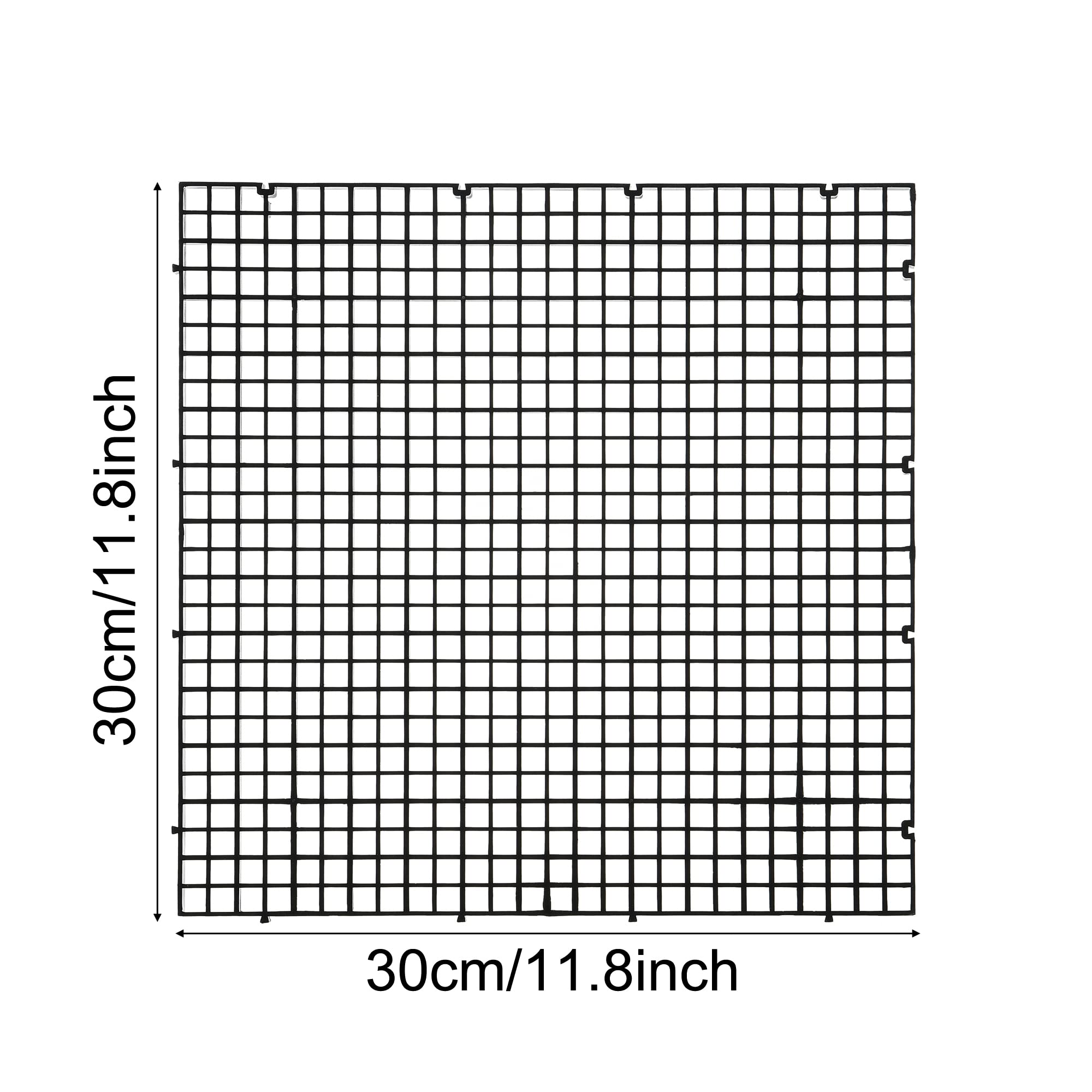 Aquarium Fish Tank Bottom Isolation 4 Pcs, Plastic Egg Crate Grid Divider Tray Egg (L 4pcs Black) - Image 2