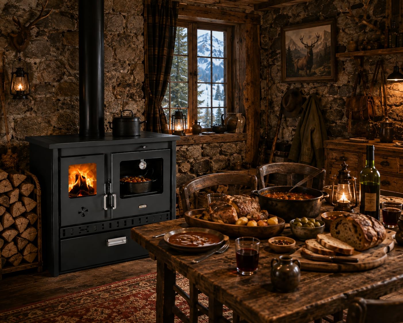 Prity 1P36 D - Stufa a legna da 10 kW