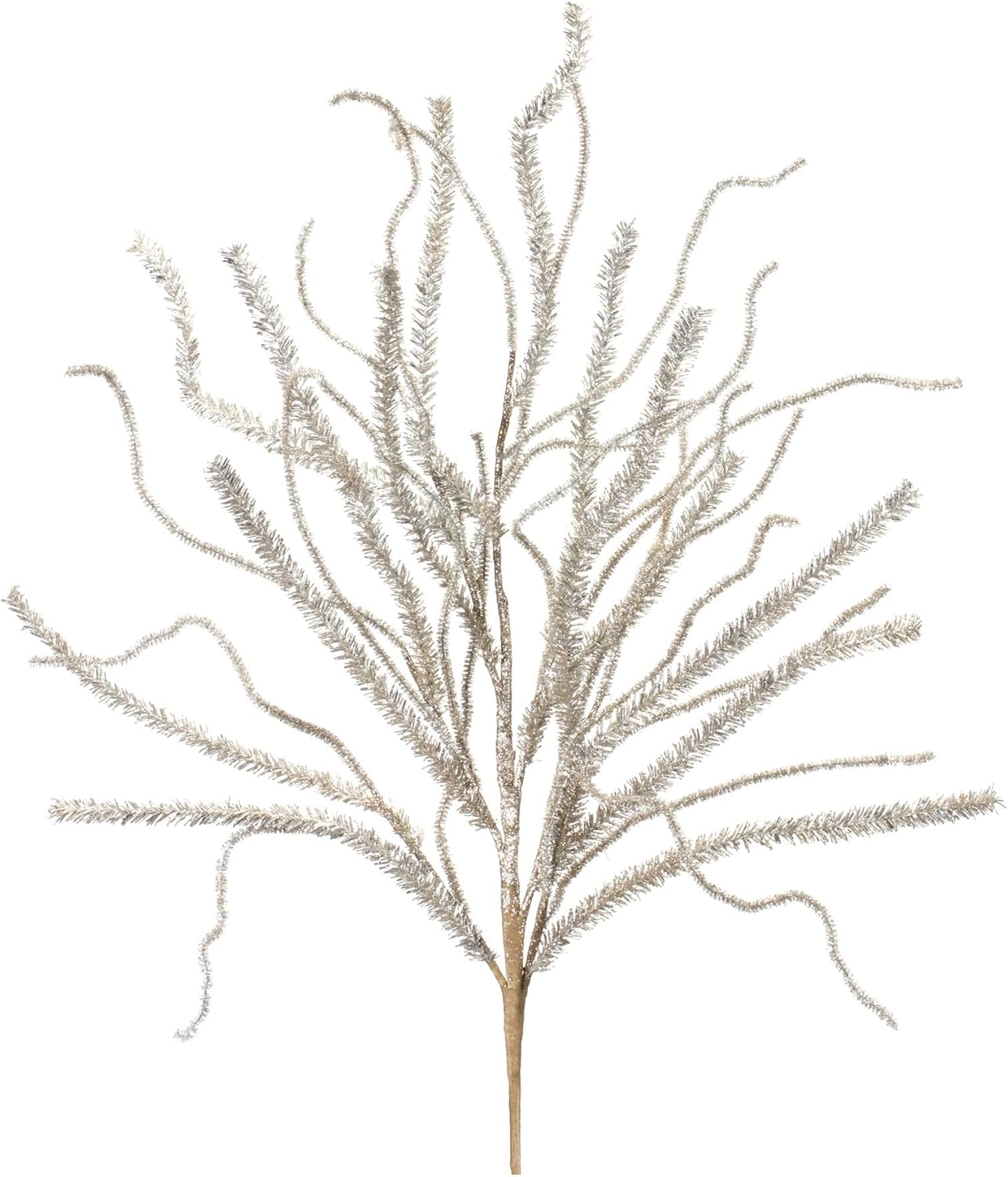 Melrose Artificial Glittered Pine Tinsel Branch Sprays - 30" - Set of 2