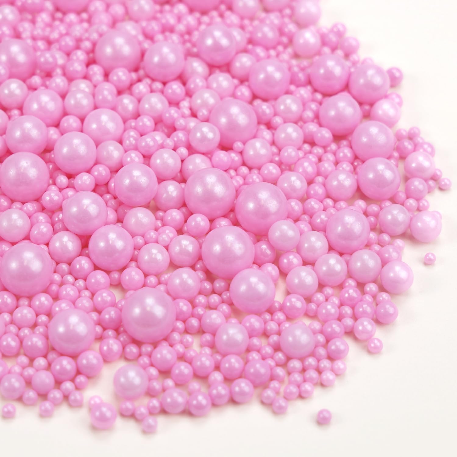 Pink Pearl Sugar Sprinkles, Desserts Decoration, Edible Pearl Candy, 150g/5.29oz Mix Size, Cake, Donut, Cupcake, Gender- Reveal Party, Valentine's Day, Wedding Party, Christmas Supplies