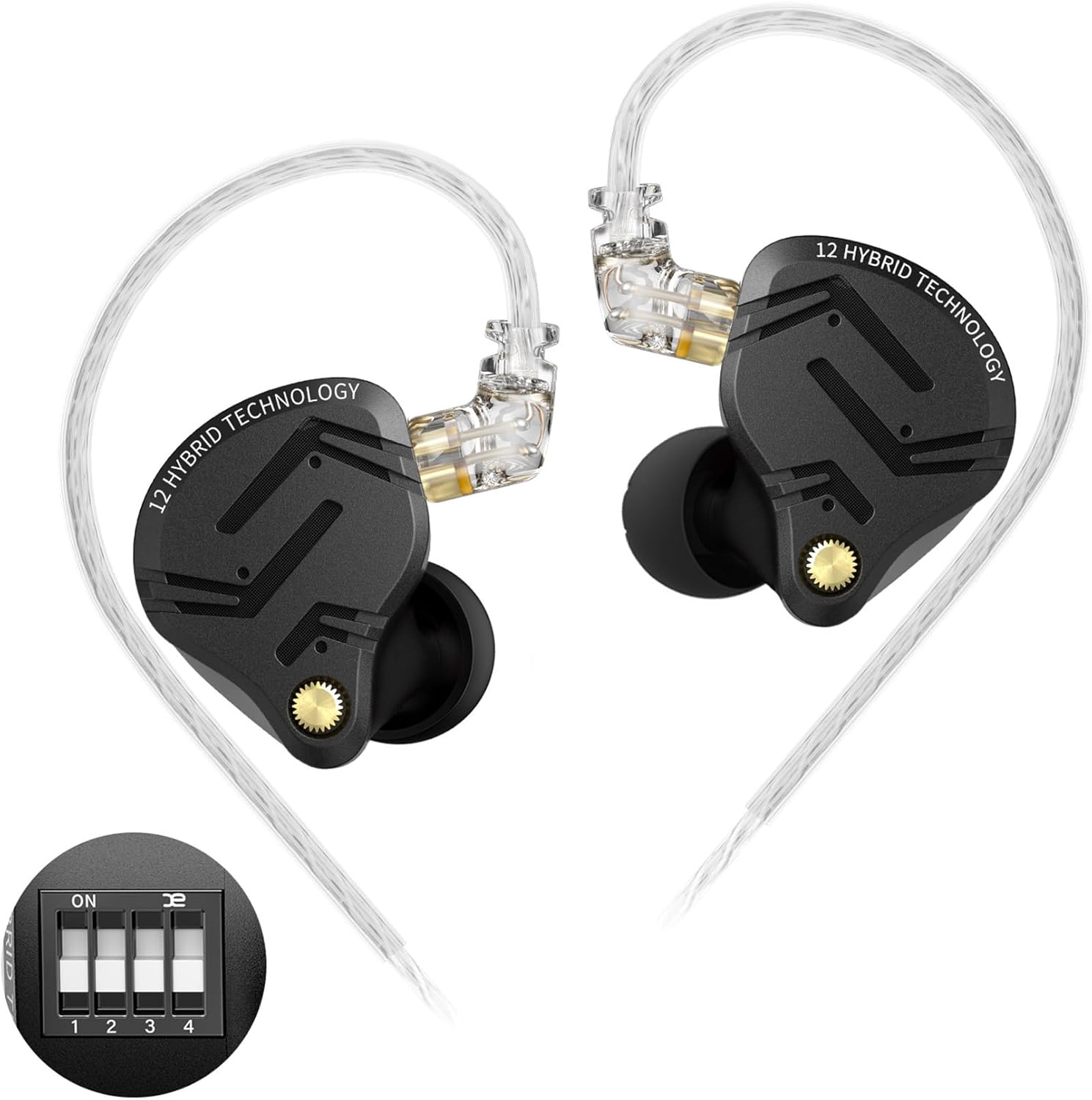 in Ear Monitor IEM Headphones,KZ ZS12 PRO X 1DD+5BA...