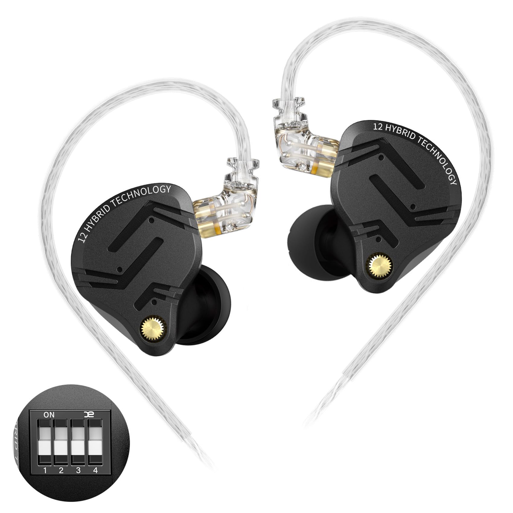 【iem】NLINE Amazon.com: in Ear Monitor IEM Headphones,KZ ZS12 PRO X 1DD+