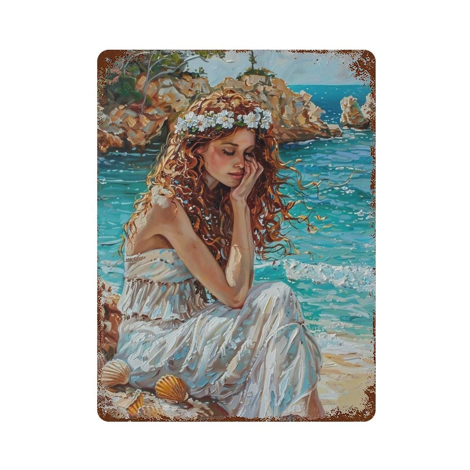 HDURYEYRYY Cliffs And Silent Maiden 04 Wall Retro Iron Vintage Art Metal Tin Sign Poster Modern Home Cofffee Club Art Bar Shop Decor 40x30cm