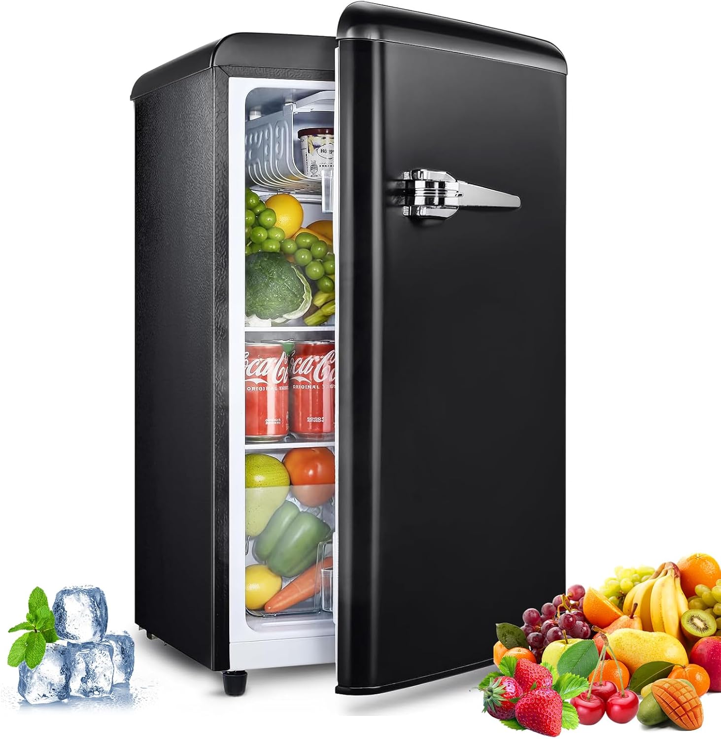 Compact Single Door Refrigerator with Freezer, 2.7 Cu.Ft Mini Fridge for Kitchen, Apartment, Dorm, RV – Adjustable Shelves, Quiet Operation, R600a Cooling Technology (Dark Black, 2.7) Compact Single Door Refrigerator with Freezer, 2.7 Cu.Ft Mini Fridge for Kitchen, Apartment, Dorm, RV – Adjustable Shelves, Quiet Operation, R600a Cooling Technology (Dark Black, 2.7)