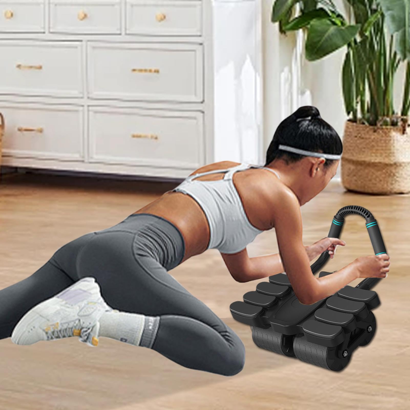 Rodillo de rueda abdominal, equipo de entrenamiento abdominal, dispositivo auxiliar – deslizadores de ejercicio abdominal para adultos, mujeres, hombres, adolescentes, jóvenes