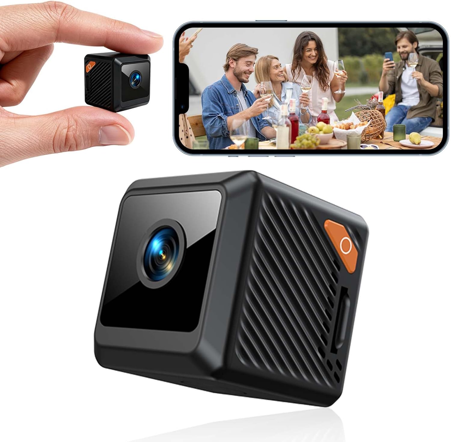 Hidden Digital camera, Full HD Mini Digital camera Wi-fi with 180-Diploma Extensive Angle, Mini Safety Monitor for Nanny, Pet, Child Monitor & Dwelling Safety, Movement Detection,Evening Imaginative and prescient and Instantaneous Alerts