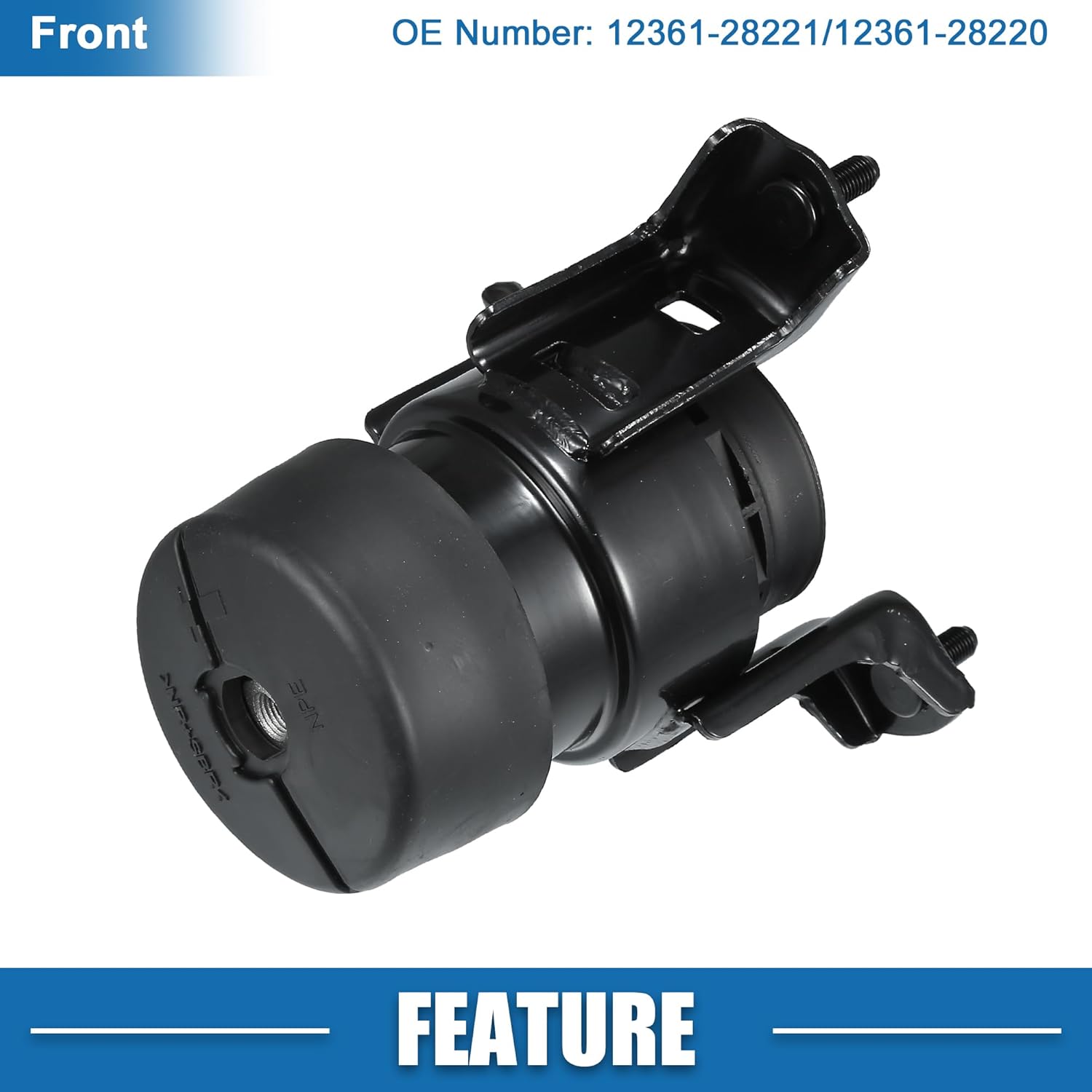 Engine Motor Mount No.12361-28221/12361-28220 Front Transmission Mount for Toyota Camry 2.4L, 2.5L 2009-2011 Iron