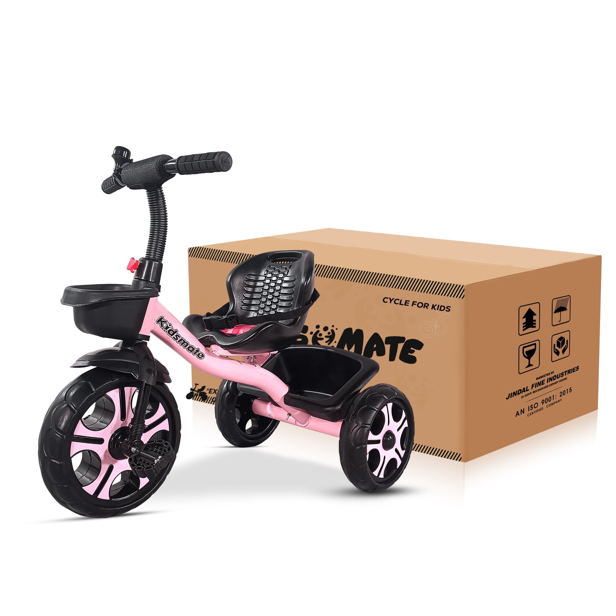 Kidsmate Ninja Plug N Play Durable Kids/Baby Tricycle, Safe & Secure, Storage Basket, Cushion Seat and Seat Belt for 12 Months to 48 Months Boys/Girls/Carrying Capacity Upto 30 Kgs (Pink) (B0CVDKBT1D) Amazon Price History, Amazon Price Tracker