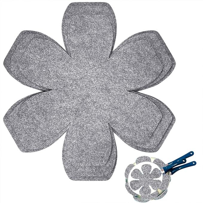 Pot and Pan Protectors for Stacking, 6 Pack in 3