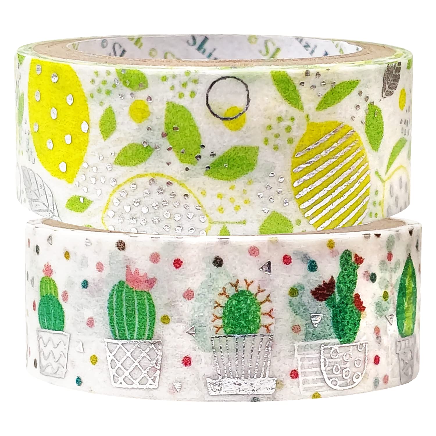 シール堂 Shirido Masking Tape, Shinzi Katoh Glitter, Set of 2 Rolls U1 ks-dt-20082