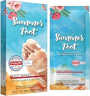 Summer Foot Premium Foot Mask for Baby Soft Feet | Exfoliating Foot Peel & Callus Remover for Feet - Repair rough heels with one-time treatment