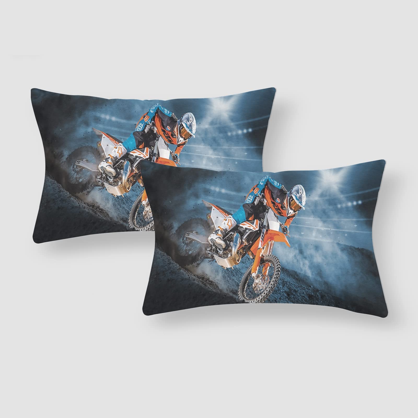 AVJWWD Copripiumino per moto 3D, motivo stampato in 3D di set di biancheria da letto a tema moto per sport estremi, set di biancheria da letto per moto moderno con 2 federe(220 x 240 cm, Moto3)