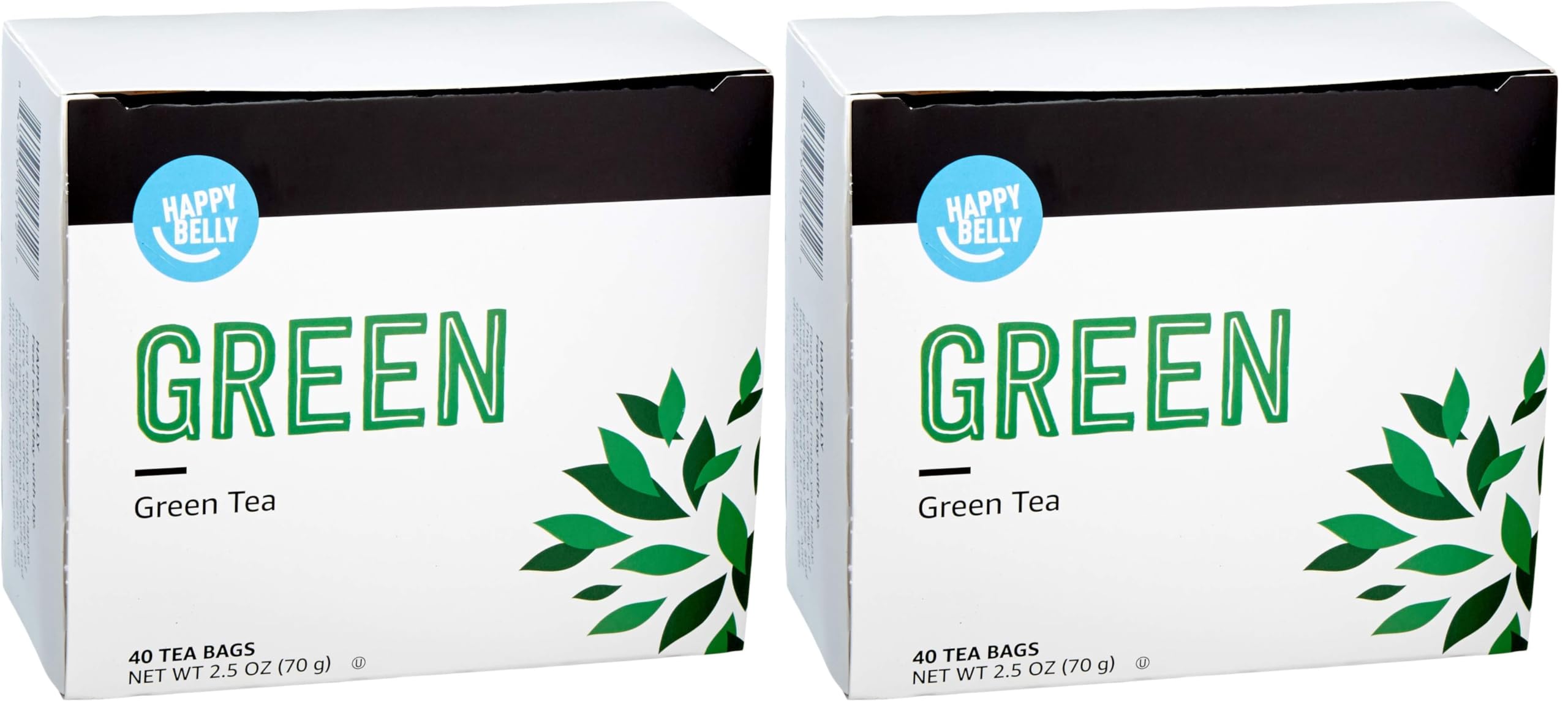 Happy Belly Green Tea Bags | 40 Count | Pack of 2 40 Count (Pack of 2)
