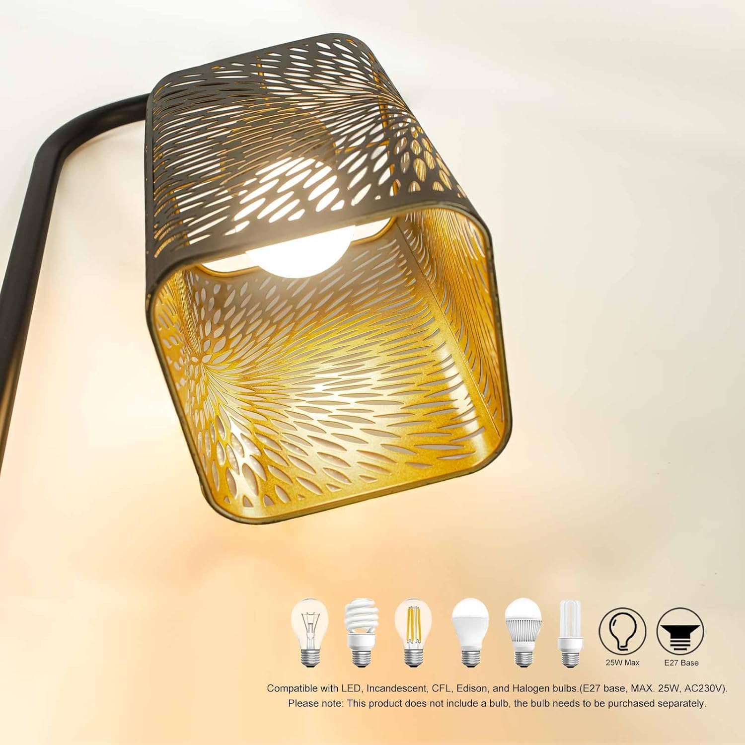 Lampa podłogowa do salonu, nowoczesna czarna lampa stojąca z rzeźbionym metalowym abażurem w kształcie fajerwerków, wysoka lampa podłogowa w stylu industrialnym z przełącznikiem nożnym do sypialni i