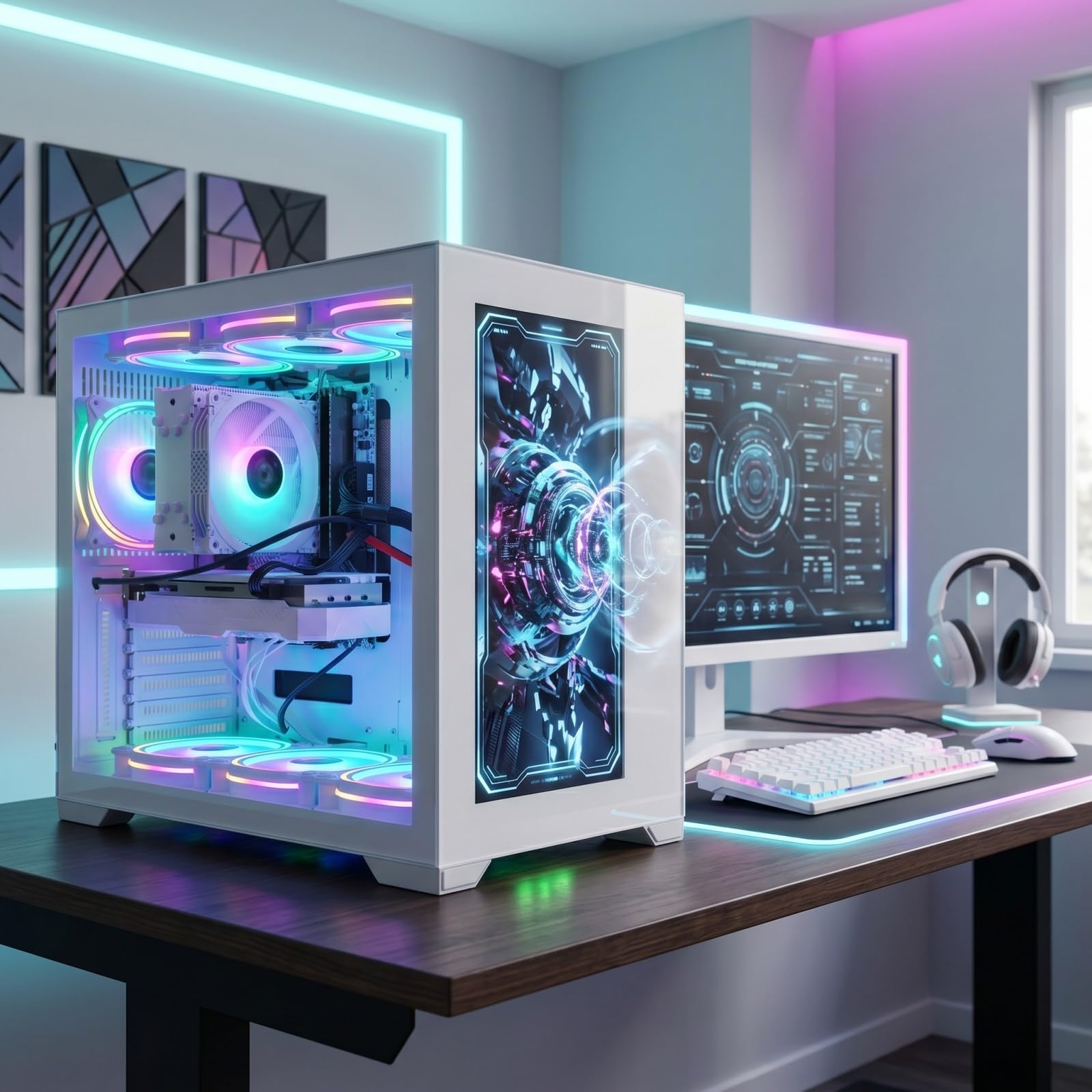 STGSivir PC Gaming Fisso, Computer Gaming, Core i7-11700KF fino a 5.0 GHz • Nvidia RTX 3060 12GB GDDR6 • 32GB DDR4 RAM • 1TB SSD • WiFi 6 • BT • Windows 11 Pro
