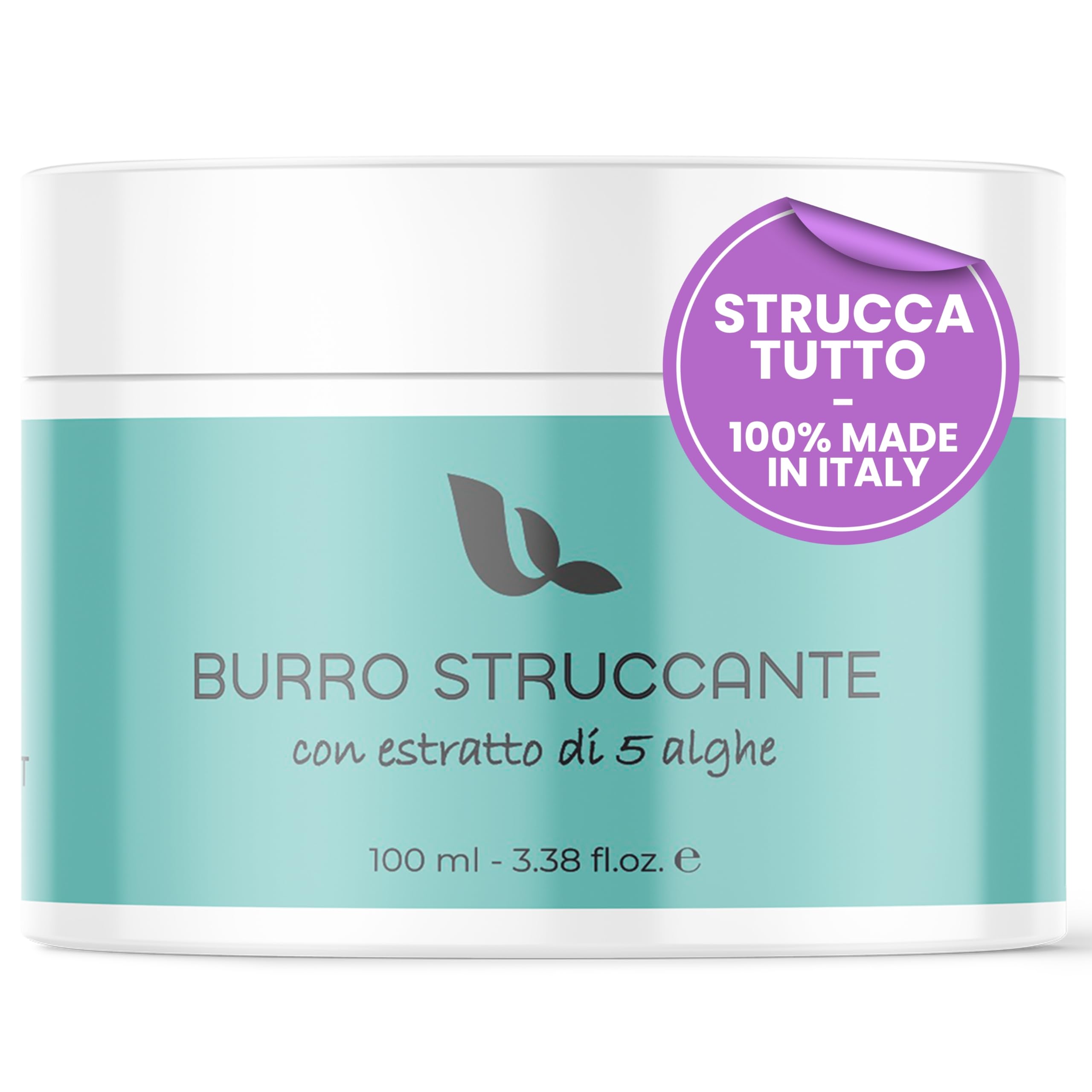 Balsamo Struccante da Viaggio Con Estratto Di 5 Alghe 100ml Burro Struccante Waterproof Rimuove Impurità, Sebo in Eccesso e SPF Skincare Coreana con Oli, Burri Naturali Cleansing Balm, Estratti Marini