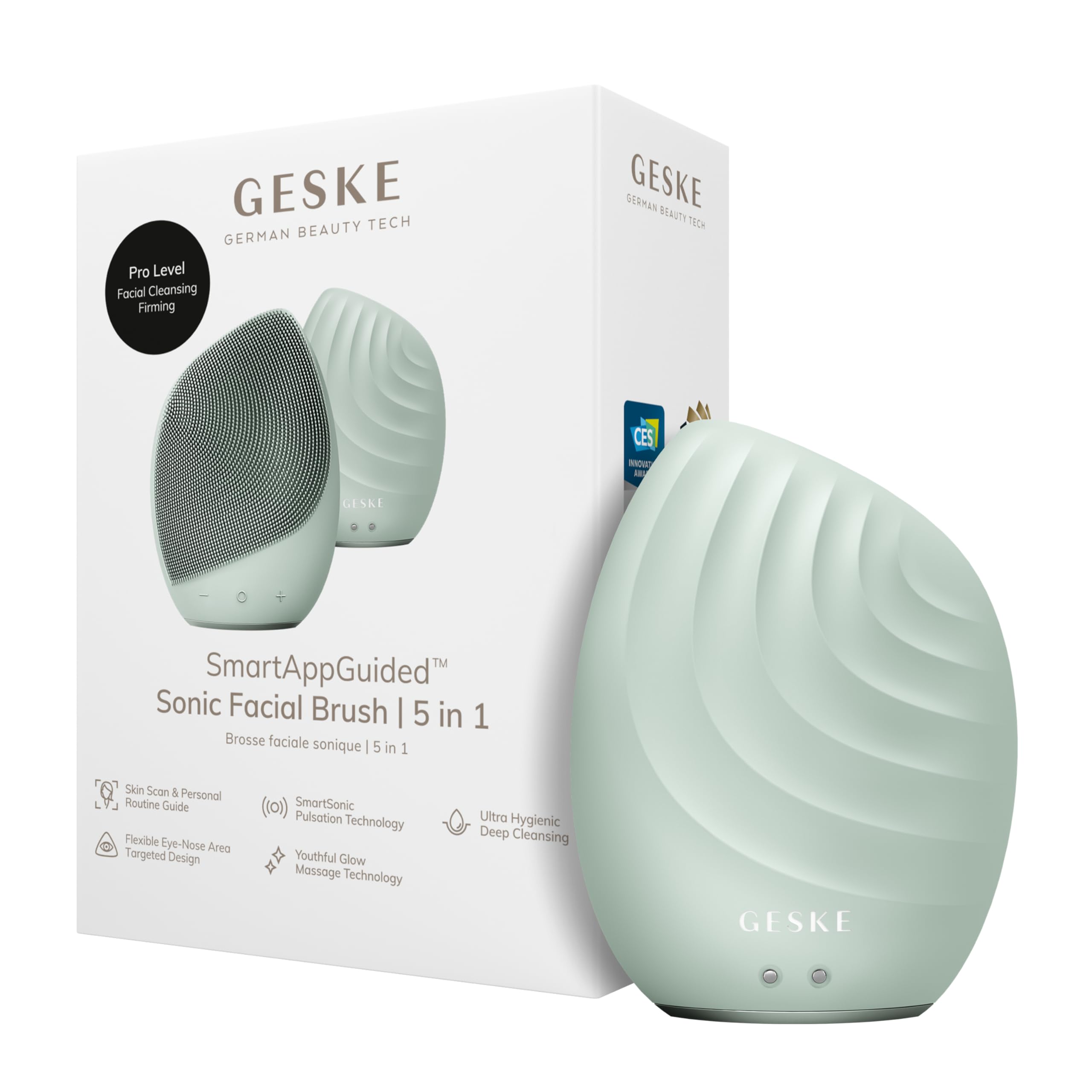 GESKE | Sonic Facial Brush | 5-in-1 mit SmartAppGuided Technologie