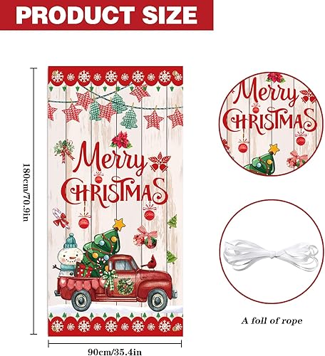 Miniatura 10 de Cartel de puerta de Papá Noel negro con texto en inglés "Merry Christmas", gran copo de nieve de invierno, cubierta de puerta de Papá Noel africano,